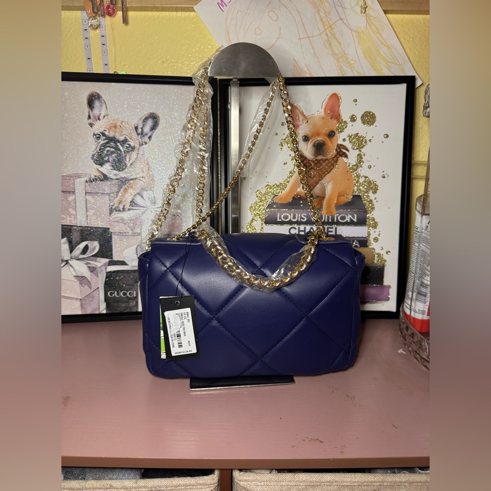 Badgley Mischka-Studio Quilted Vegan Leather Handbag - Picture 2 of 7